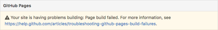 Page Build Failure