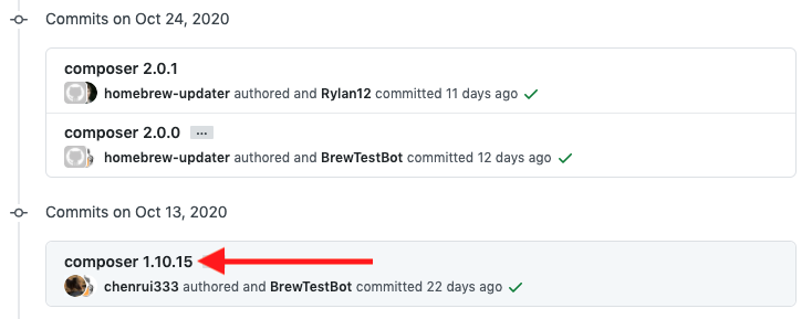 Browse commit history