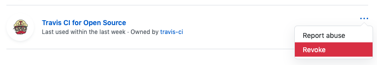 Revoke Travis CI for Open Source